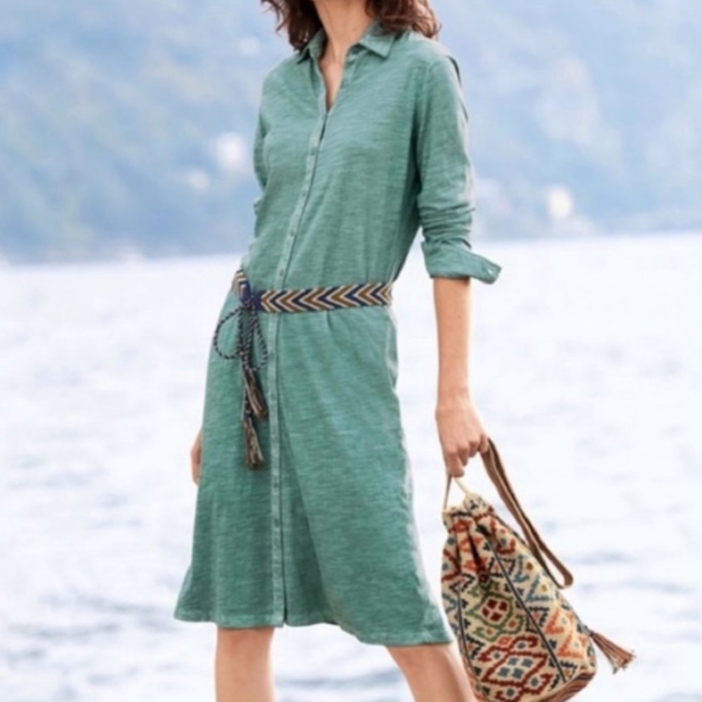 Peruvian Connection Lagos Button Front Midi Dress… - image 1